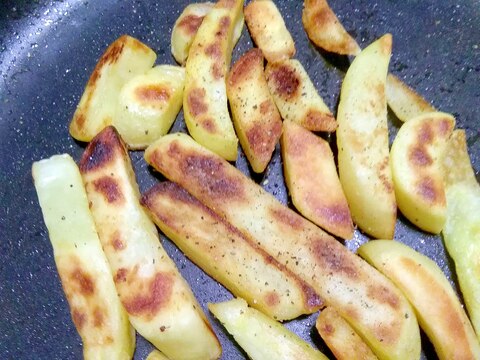 冷凍ポテトフライパン焼き